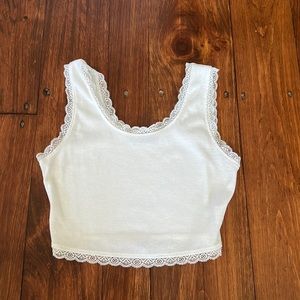 Shein white lace tank top